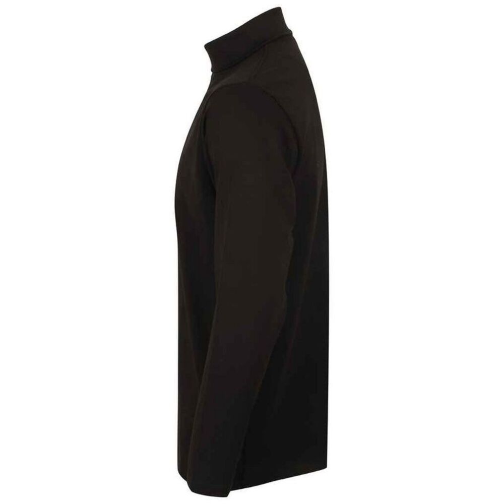 Henbury Mens Roll Neck Long-Sleeved Top / Black - Picture 3 of 3